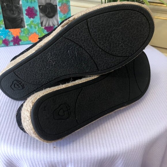 Skechers BOBS Black Espadrille Slip On Wedge Heel in Women's 8M - Picture 6 of 16